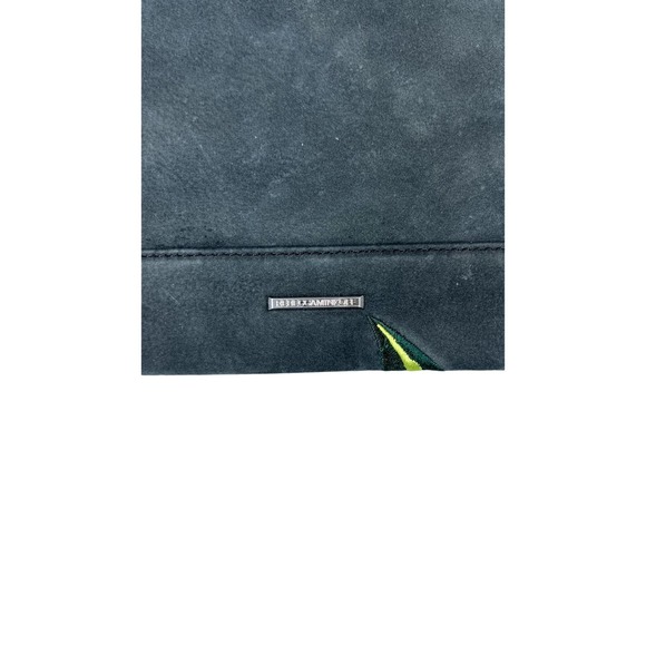 Rebecca Minkoff Embroidered Flowers Leo Nubuck Leather Envelope Clutch Zipper - Picture 4 of 10